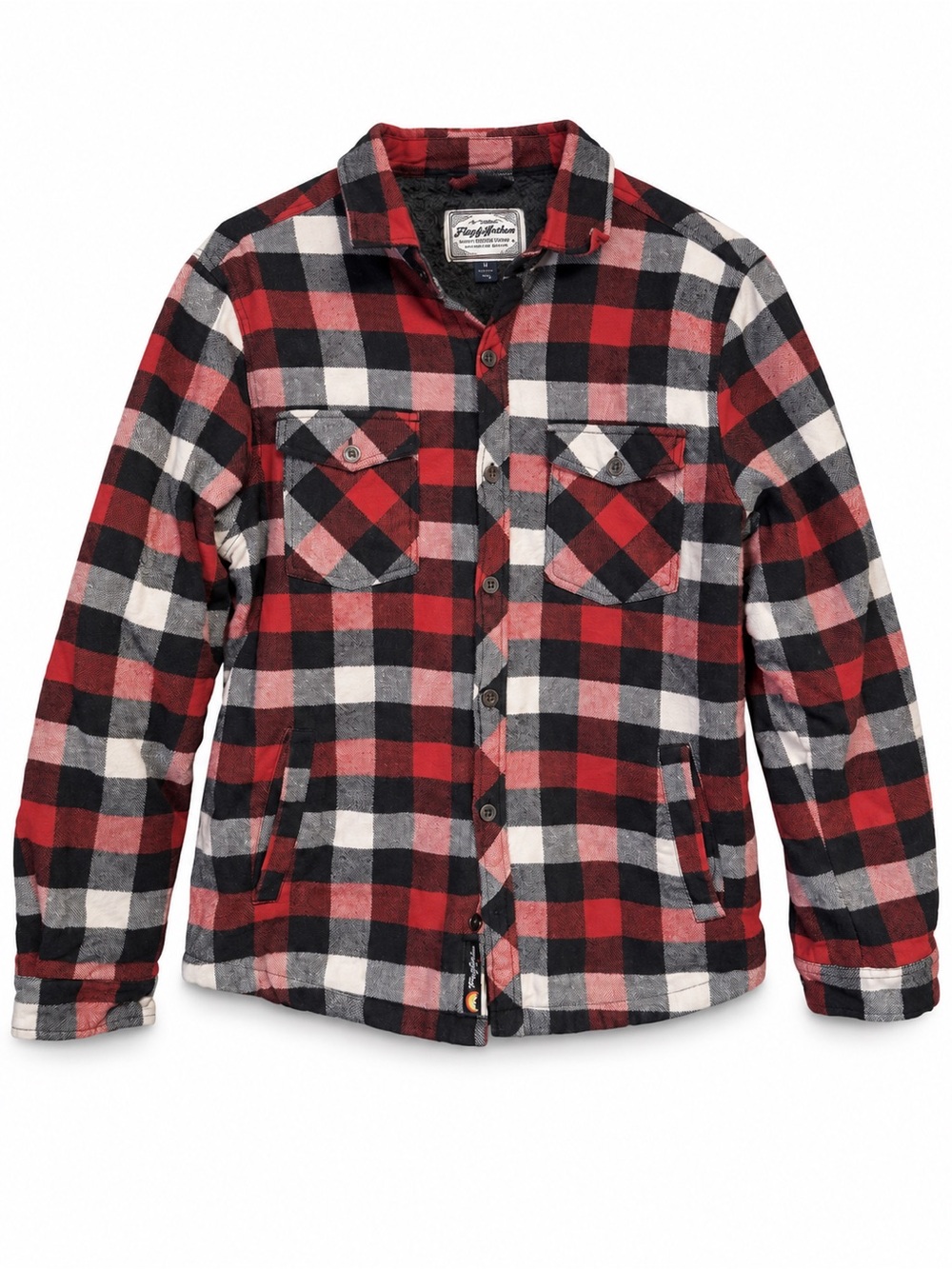 Flag & Anthem Men’s Sherpa Lined Plaid Shirt Jacket Medium